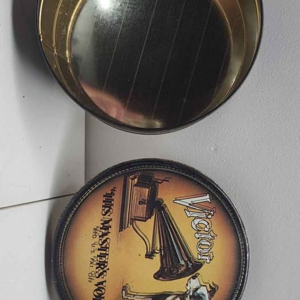 Vintage Victor "His Master's Voice" Nipper Dog Tin